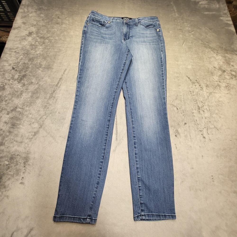 Nine West Jeans Womens 8 Blue Gramercy Skinny Ankle Mid-Rise Stretch Inseam 28